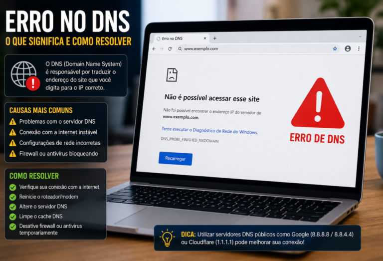 Como Resolver o Erro “Servidor DNS Não Respondendo”