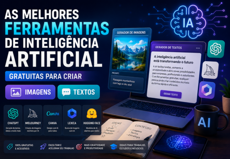 As Melhores Ferramentas de Inteligência Artificial Gratuitas para Criar Imagens e Textos