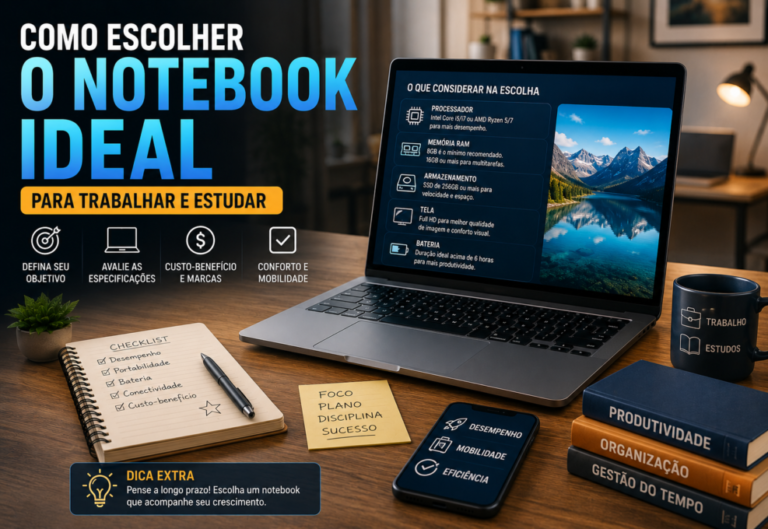 Como Escolher o Notebook Ideal para Trabalhar e Estudar sem Errar na Compra