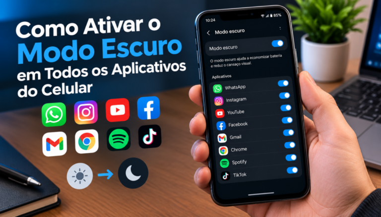 Como Ativar o Modo Escuro em Todos os Aplicativos do Celular