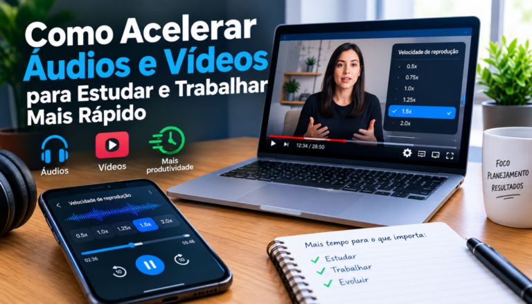Como Acelerar Áudios e Vídeos para Estudar e Trabalhar Mais Rápido
